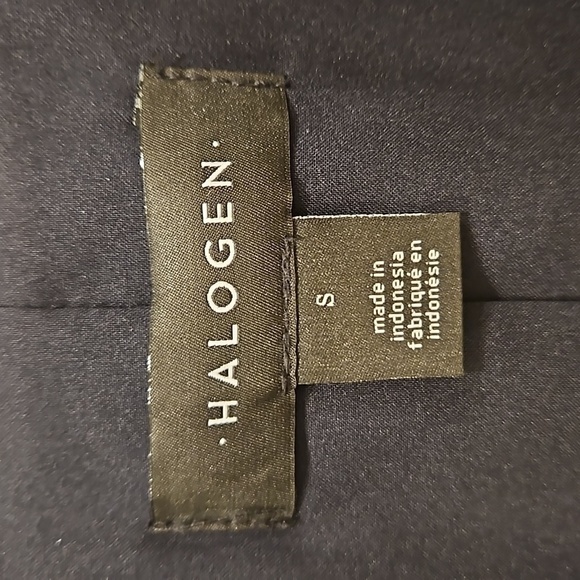 💕HALOGEN💕 Double Breasted Window Pane Plaid Check Blazer ~ Navy Blue S NWOT - Picture 13 of 14